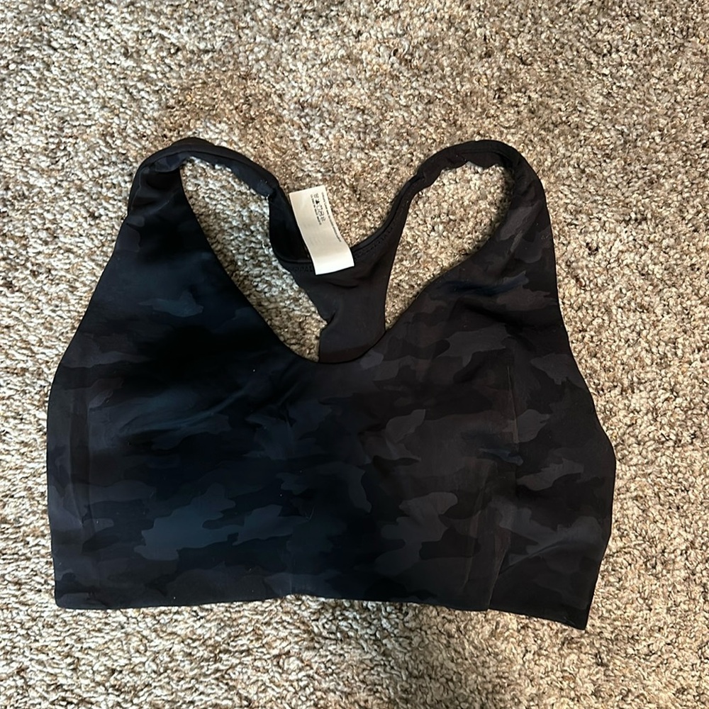 Black camo Lululemon sports bra